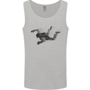Abstract Parachutist Freefall Skydiving Mens Vest Tank Top Sports Grey