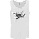 Abstract Parachutist Freefall Skydiving Mens Vest Tank Top White