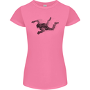 Abstract Parachutist Freefall Skydiving Womens Petite Cut T-Shirt Azalea