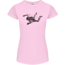 Abstract Parachutist Freefall Skydiving Womens Petite Cut T-Shirt Light Pink