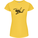 Abstract Parachutist Freefall Skydiving Womens Petite Cut T-Shirt Yellow