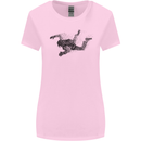 Abstract Parachutist Freefall Skydiving Womens Wider Cut T-Shirt Light Pink