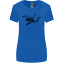 Abstract Parachutist Freefall Skydiving Womens Wider Cut T-Shirt Royal Blue
