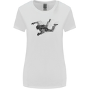 Abstract Parachutist Freefall Skydiving Womens Wider Cut T-Shirt White