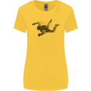 Abstract Parachutist Freefall Skydiving Womens Wider Cut T-Shirt Yellow