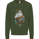 Abstract Scuba Diver Diving Dive Kids Sweatshirt Jumper Forest Green