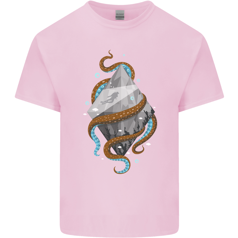 Abstract Scuba Diver Diving Dive Kids T-Shirt Childrens Light Pink