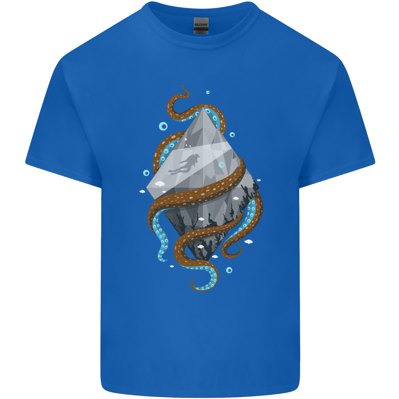 Abstract Scuba Diver Diving Dive Kids T-Shirt Childrens Royal Blue