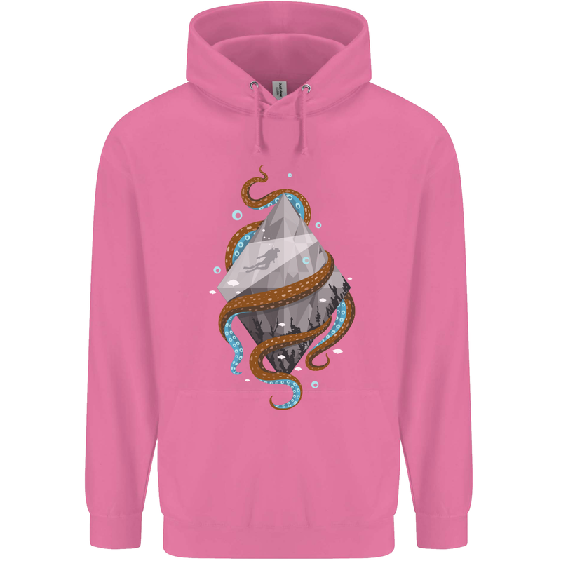 Abstract Scuba Diver Diving Dive Mens 80% Cotton Hoodie Azelea