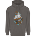 Abstract Scuba Diver Diving Dive Mens 80% Cotton Hoodie Charcoal