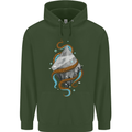 Abstract Scuba Diver Diving Dive Mens 80% Cotton Hoodie Forest Green