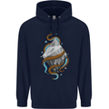 Abstract Scuba Diver Diving Dive Mens 80% Cotton Hoodie Navy Blue
