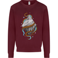 Abstract Scuba Diver Diving Dive Mens Sweatshirt Jumper Maroon