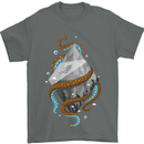 Abstract Scuba Diver Diving Dive Mens T-Shirt Cotton Gildan Charcoal