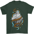 Abstract Scuba Diver Diving Dive Mens T-Shirt Cotton Gildan Forest Green