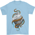 Abstract Scuba Diver Diving Dive Mens T-Shirt Cotton Gildan Light Blue