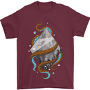 Abstract Scuba Diver Diving Dive Mens T-Shirt Cotton Gildan Maroon