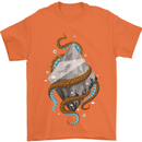 Abstract Scuba Diver Diving Dive Mens T-Shirt Cotton Gildan Orange