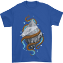 Abstract Scuba Diver Diving Dive Mens T-Shirt Cotton Gildan Royal Blue