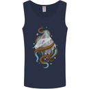 Abstract Scuba Diver Diving Dive Mens Vest Tank Top Navy Blue