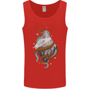 Abstract Scuba Diver Diving Dive Mens Vest Tank Top Red