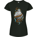 Abstract Scuba Diver Diving Dive Womens Petite Cut T-Shirt Black
