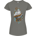 Abstract Scuba Diver Diving Dive Womens Petite Cut T-Shirt Charcoal