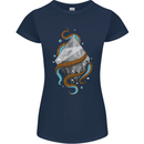 Abstract Scuba Diver Diving Dive Womens Petite Cut T-Shirt Navy Blue