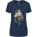 Abstract Scuba Diver Diving Dive Womens Wider Cut T-Shirt Navy Blue