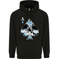Ace of Spades Skull Childrens Kids Hoodie Black