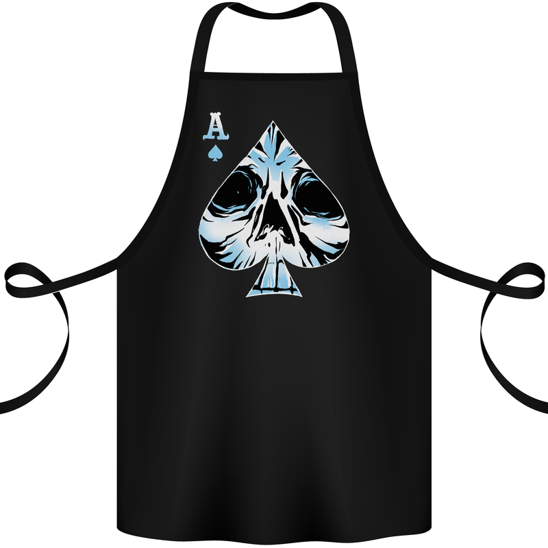 Ace of Spades Skull Cotton Apron 100% Organic Black