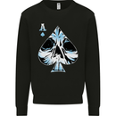 Ace of Spades Skull Kids Sweatshirt Jumper Black
