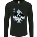 Ace of Spades Skull Mens Long Sleeve T-Shirt Black