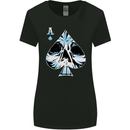 Ace of Spades Skull Womens Wider Cut T-Shirt Black