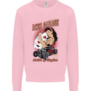 Aces Garage Hotrod Hot Rod Dragster Car Kids Sweatshirt Jumper Light Pink