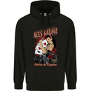 Aces Garage Hotrod Hot Rod Dragster Car Mens 80% Cotton Hoodie Black