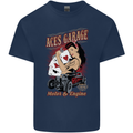 Aces Garage Hotrod Hot Rod Dragster Car Mens Cotton T-Shirt Tee Top Navy Blue