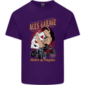 Aces Garage Hotrod Hot Rod Dragster Car Mens Cotton T-Shirt Tee Top Purple