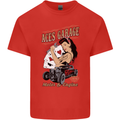 Aces Garage Hotrod Hot Rod Dragster Car Mens Cotton T-Shirt Tee Top Red