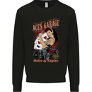Aces Garage Hotrod Hot Rod Dragster Car Mens Sweatshirt Jumper Black