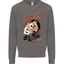 Aces Garage Hotrod Hot Rod Dragster Car Mens Sweatshirt Jumper Charcoal