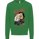 Aces Garage Hotrod Hot Rod Dragster Car Mens Sweatshirt Jumper Irish Green
