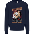 Aces Garage Hotrod Hot Rod Dragster Car Mens Sweatshirt Jumper Navy Blue