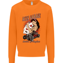 Aces Garage Hotrod Hot Rod Dragster Car Mens Sweatshirt Jumper Orange