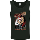 Aces Garage Hotrod Hot Rod Dragster Car Mens Vest Tank Top Black
