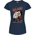 Aces Garage Hotrod Hot Rod Dragster Car Womens Petite Cut T-Shirt Navy Blue