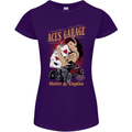 Aces Garage Hotrod Hot Rod Dragster Car Womens Petite Cut T-Shirt Purple
