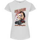 Aces Garage Hotrod Hot Rod Dragster Car Womens Petite Cut T-Shirt White