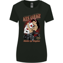 Aces Garage Hotrod Hot Rod Dragster Car Womens Wider Cut T-Shirt Black