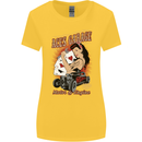 Aces Garage Hotrod Hot Rod Dragster Car Womens Wider Cut T-Shirt Yellow